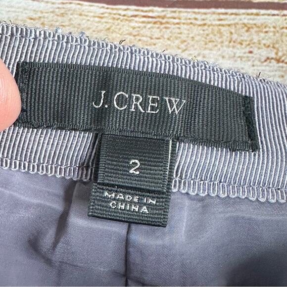 J. CREW Tweed Skit with Gold accents and Zipper - GOLD PURPLE PERIWINKLE - Picture 3 of 9